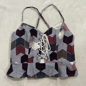 Geometric Patterned Women's Top